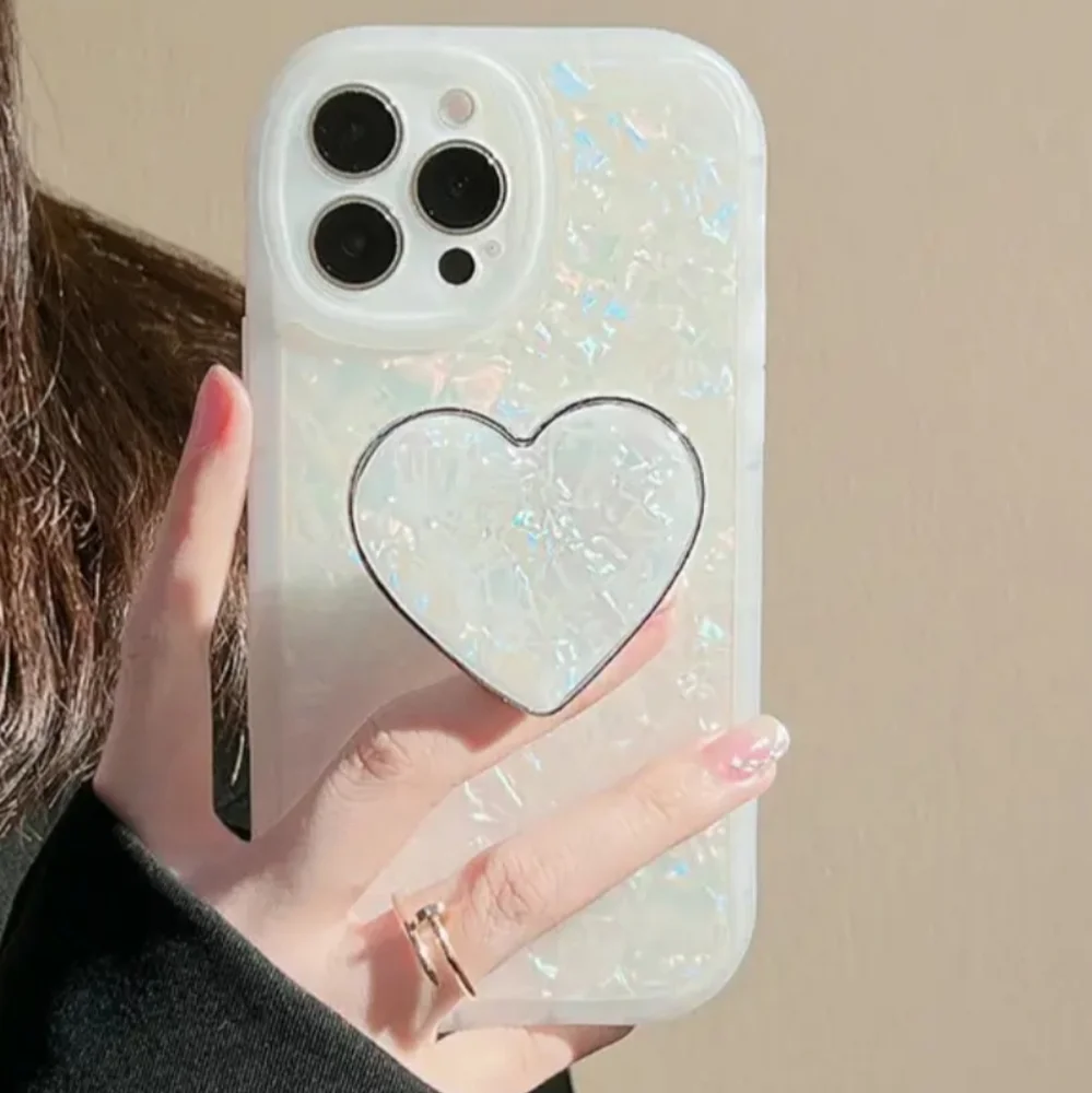 Brand new Apple IPhone 14 Pro Max Love heart bracket 🖤🖤🖤Silicone Phone